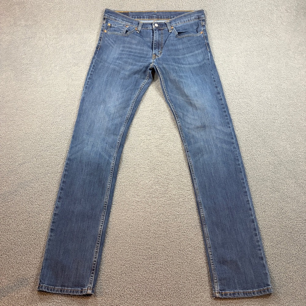 Levis Jeans Mens 34x36 Blue 511 Slim Fit 04511-1390 Stretch Denim